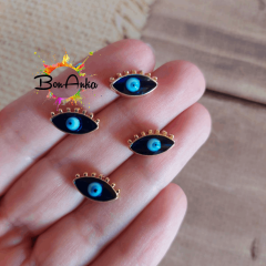 (1 adet) 13 mm Lacivert Renk Göz Model Nazar