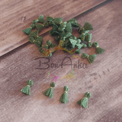 (5 adet) 1 cm Açık Haki Renk Minik Püskül - 037