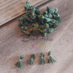 1 cm Haki Minik Püskül Takı Aksesuarı 5 Adet