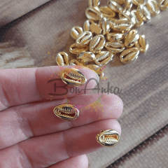 (1 adet) 1 cm Altın Kaplama Deniz Kabuğu Model Ara Aparat