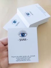 350 gram 1. Sınıf Kuşe Kağıt - 8 Cm * 9.5 Cm - Bijuteri Ürün Tanıtım Kartı - 001