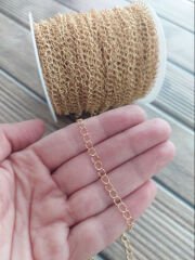 (1 metre) 316 L Çelik Gold Uzatma Zinciri