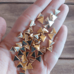 (5 adet) Altın Kaplama Üçgen - 2 Model Bileklik Kolye Halhal Ara Aparatı