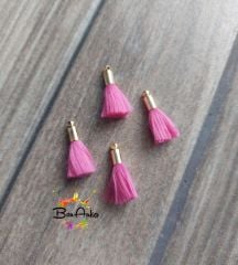 (1 adet) Gold Metal Uçlu Pembe Renk Püskül - 010