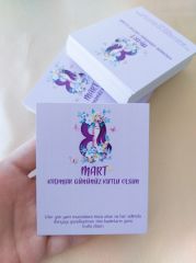 350 gram 1. Sınıf Kuşe Kağıt - 8 Cm * 9.5 Cm - Bijuteri Ürün Tanıtım Kartı - 009