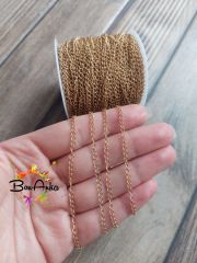 (1 metre) 316 L Çelik Gold 0.5 mm Uzatma Zinciri