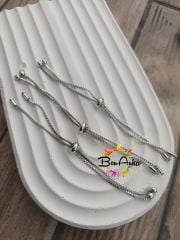 (1 adet) Beyaz Lak Kaplama Asansörlü Bileklik Zinciri