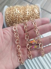 (1 metre) Pirinç Sarı Kaplama Zincir - 03