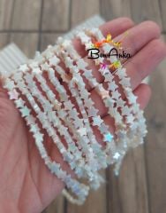 (1 dizi) 6 mm Janjanlı Sedef Yıldız Doğal Taş